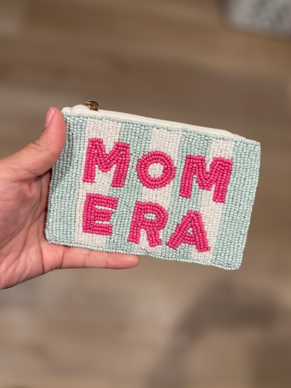 Beaded 'MOM ERA' Coin Pouch wallet by A New Day